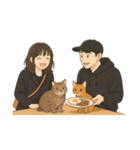 ふたりと2匹の猫の暮らし（個別スタンプ：15）