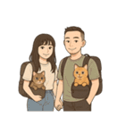 ふたりと2匹の猫の暮らし（個別スタンプ：17）