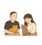 ふたりと2匹の猫の暮らし（個別スタンプ：27）