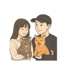 ふたりと2匹の猫の暮らし（個別スタンプ：29）
