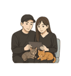 ふたりと2匹の猫の暮らし（個別スタンプ：31）