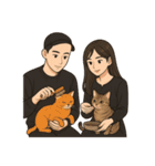 ふたりと2匹の猫の暮らし（個別スタンプ：39）