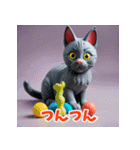 コロコロ表情変わる粘土ねこ（個別スタンプ：34）