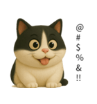 3D牛柄キャットスタンプ（個別スタンプ：2）