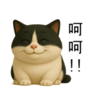 3D牛柄キャットスタンプ（個別スタンプ：23）