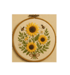 お花の刺繍アート（個別スタンプ：2）