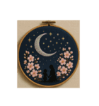 お花の刺繍アート（個別スタンプ：5）