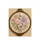 お花の刺繍アート（個別スタンプ：6）