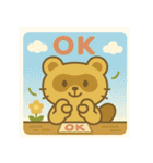 おつかれたぬき、そっと届けます。（個別スタンプ：1）