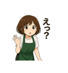 癒しのカフェ店員お姉さん2(シンプル)（個別スタンプ：1）
