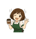 癒しのカフェ店員お姉さん2(シンプル)（個別スタンプ：6）