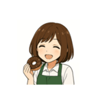 癒しのカフェ店員お姉さん2(シンプル)（個別スタンプ：15）