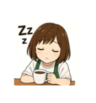 癒しのカフェ店員お姉さん2(シンプル)（個別スタンプ：17）