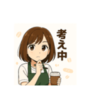 癒しのカフェ店員お姉さん2(シンプル)（個別スタンプ：20）