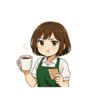 癒しのカフェ店員お姉さん2(シンプル)（個別スタンプ：22）