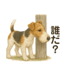ちょっとリアルなワイヤーフォックステリア（個別スタンプ：32）