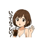 癒しのカフェ店員お姉さん(水着Ver.)（個別スタンプ：17）