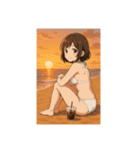 癒しのカフェ店員お姉さん(水着Ver.)（個別スタンプ：22）