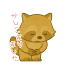 敬語のアライグマのスタンプ（個別スタンプ：24）