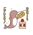 千金を小脇に抱えたイッカクスタンプ2（個別スタンプ：9）