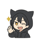 クロネコ少年の静かな日常（個別スタンプ：5）