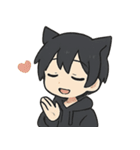 クロネコ少年の静かな日常（個別スタンプ：7）