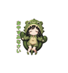 もふもふワニちゃん（個別スタンプ：7）