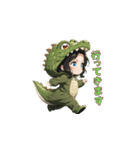 もふもふワニちゃん（個別スタンプ：8）