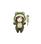 もふもふワニちゃん（個別スタンプ：12）