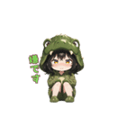 もふもふワニちゃん（個別スタンプ：14）