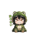 もふもふワニちゃん（個別スタンプ：21）