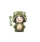 もふもふワニちゃん（個別スタンプ：32）