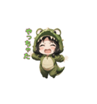 もふもふワニちゃん（個別スタンプ：36）