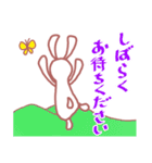 白黒パンダとウサギ（個別スタンプ：7）