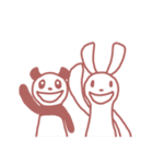 白黒パンダとウサギ（個別スタンプ：32）