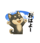 黒柴犬と動物スタンプ（個別スタンプ：5）
