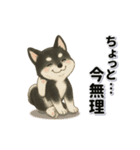 黒柴犬と動物スタンプ（個別スタンプ：19）