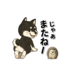 黒柴犬と動物スタンプ（個別スタンプ：24）