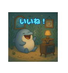 ぽっちゃりまるイルカ（個別スタンプ：34）
