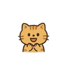 動く茶トラ猫（個別スタンプ：4）