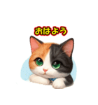 三毛猫のかわいい日常使う言葉スタンプ（個別スタンプ：7）