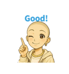 キュートなお坊さん（個別スタンプ：4）