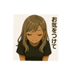 癒しの黒ギャル×脱毛サロンお姉さん（個別スタンプ：3）
