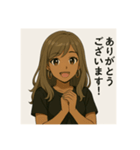 癒しの黒ギャル×脱毛サロンお姉さん（個別スタンプ：10）