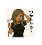癒しの黒ギャル×脱毛サロンお姉さん（個別スタンプ：14）