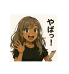 癒しの黒ギャル×脱毛サロンお姉さん（個別スタンプ：22）