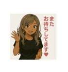 癒しの黒ギャル×脱毛サロンお姉さん（個別スタンプ：23）