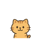 シンプル茶トラねこ（個別スタンプ：1）