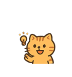 シンプル茶トラねこ（個別スタンプ：3）