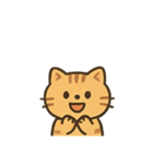 シンプル茶トラねこ（個別スタンプ：4）